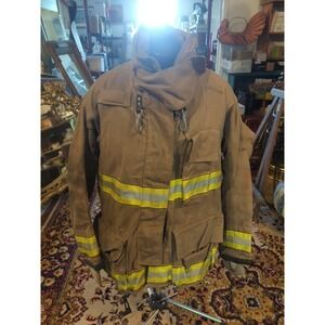 Vintage Retired Firefighter Turnout JACKET FIRE COAT USED 46 X 32
